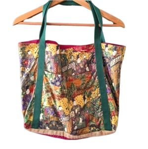 Japanese design canvas tote